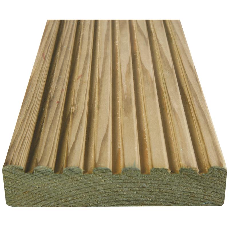 TIMBER DECKING BOARDS  - 33mm x 120mm x 4.8M