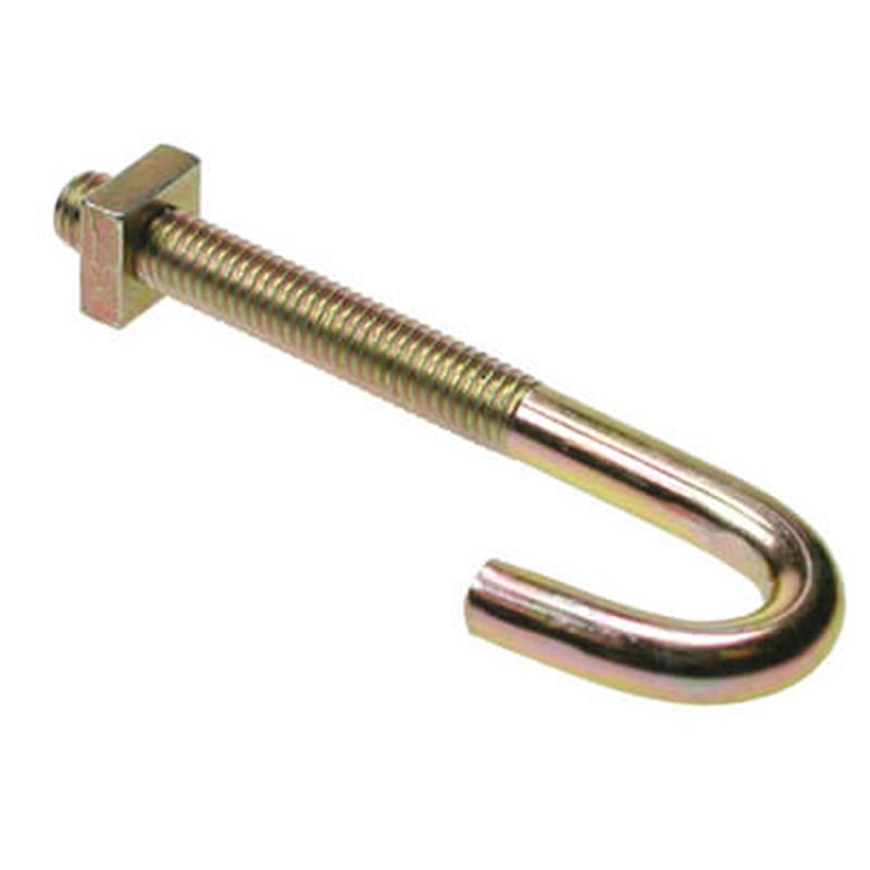 HOOK AND BOLT NUT BZP - M8 x 120mm