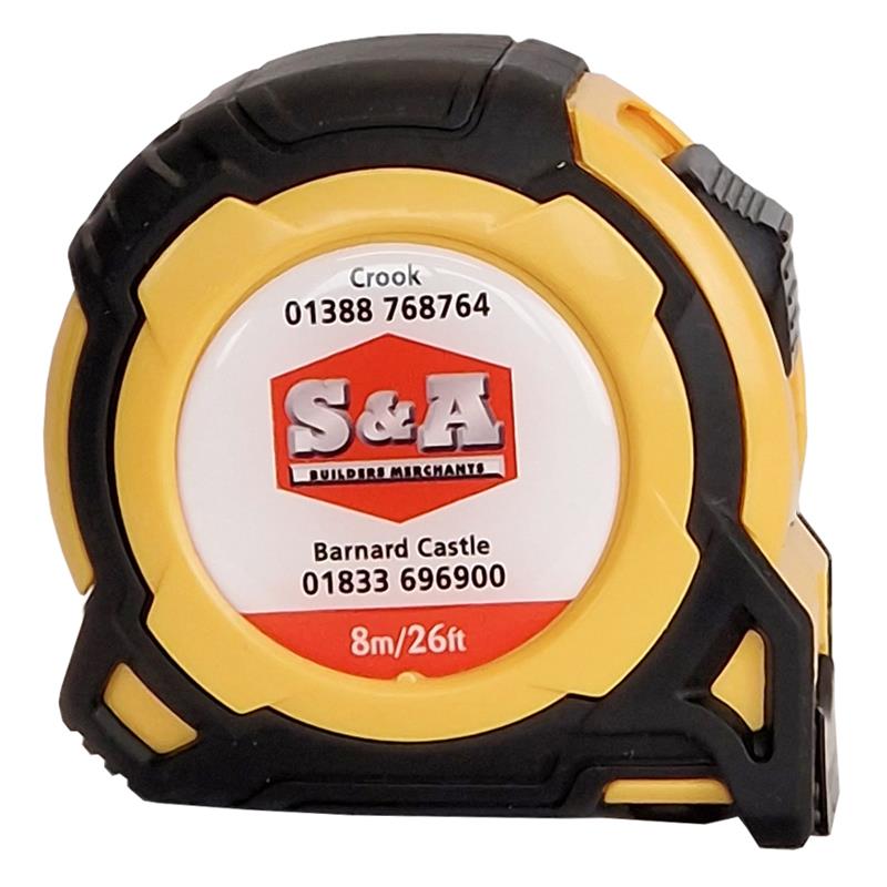 S&A BUILDERS MERCHANTS TAPE MEASURE - 8M