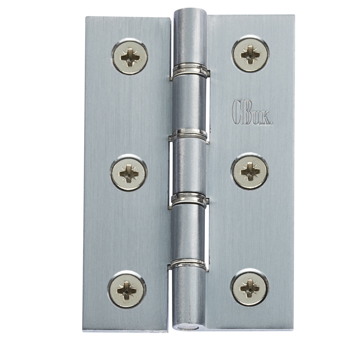 DOUBLE STAINLESS STEEL WASHERED BUTT HINGE SATIN CHROME 76MM