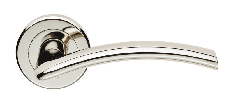 SEROZZETTA TRENTA LEVER ON ROUND ROSE POLISHED NICKEL