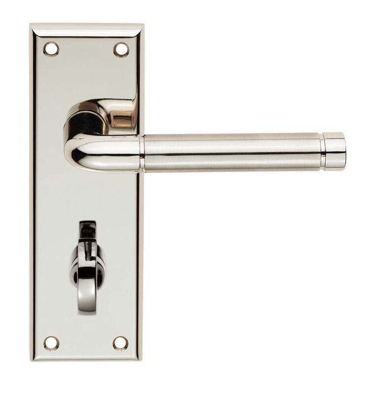 SEROZZETTA QUARANTA LEVER ON BACKPLATE - BATHROOM POLISHED NICKEL/SATIN NICKEL 57MM