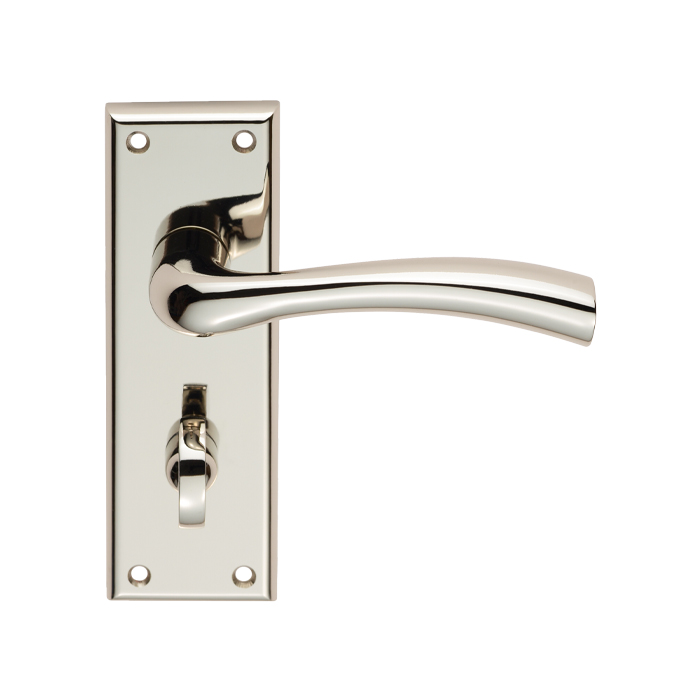 SEROZZETTA CINQUANTA LEVER ON BACKPLATE - BATHROOM POLISHED NICKEL 57MM