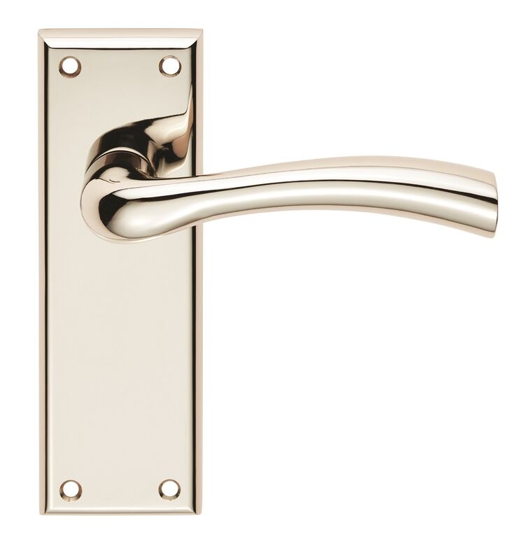 SEROZZETTA CINQUANTA LEVER ON BACKPLATE - LATCH POLISHED NICKEL