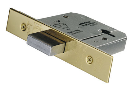 EASI-T DEADLOCK - 5 LEVER - BRITISH STANDARD STAINLESS BRASS 65 MM