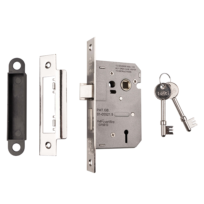 3 LEVER CONTRACT MORTICE SASHLOCK - EASI T NICKEL PLATED