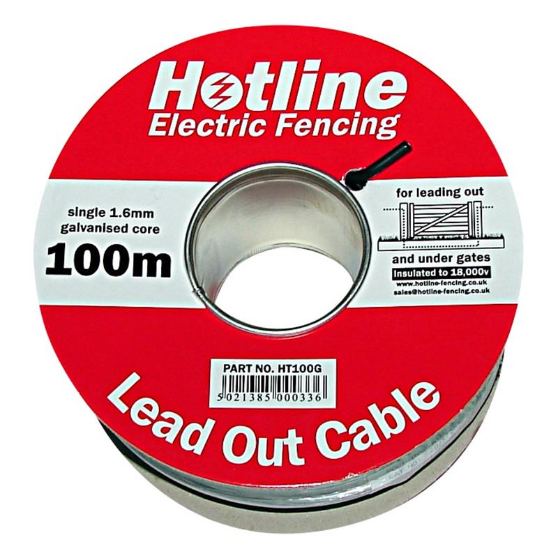 INSULATED STEEL LEAD-OUT / UNDERGROUND CABLE - 100M X 1.6MM