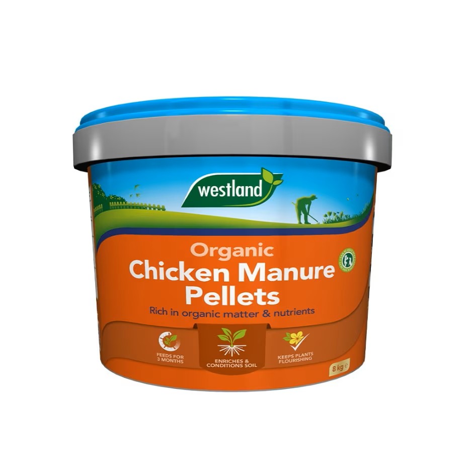 CHICKEN MANURE PELLETS 8KG TUB