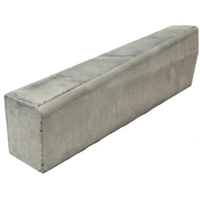 HALF BULLNOSED RIGHT HAND DROP KERB - 125 x 255mm to 125 x 150mm