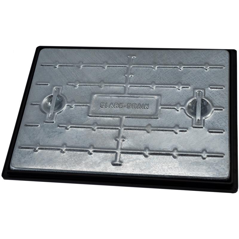 GALVANISED STEEL MANHOLE COVER & FRAME (25T) - 600 x 450mm